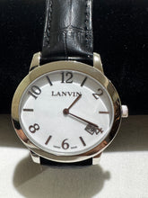 Load image into Gallery viewer, 🇫🇷 Rare! LANVIN Paris WATCH! Oval Case w/ White Dial *UNISEX*