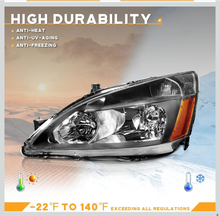 Load image into Gallery viewer, 🖤 New! 2003-2007 Honda Accord 2 or 4 Door BLACK HOUSING HEADLIGHTS HEADLAMPS!