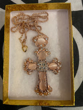 Load image into Gallery viewer, 🤎 Cross Necklace w/ Stone Accents