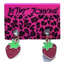 Load image into Gallery viewer, 🍓3x BETSEY JOHNSON STRAWBERRY EARRINGS! by: Betsey Johnson
