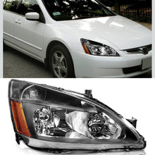 Load image into Gallery viewer, 🖤 New! 2003-2007 Honda Accord 2 or 4 Door BLACK HOUSING HEADLIGHTS HEADLAMPS!