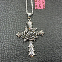 Load image into Gallery viewer, 🌹Cross Necklace w/ Rose