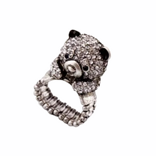 Load image into Gallery viewer, 🐻 🐭 3x BETSEY JOHNSON RINGS! Bears & Mouse HANDMADE w/ Painted Enamel!