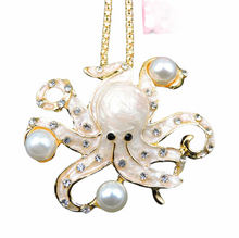 Load image into Gallery viewer, π Pink Octopus Necklace / Brooch with Pearls