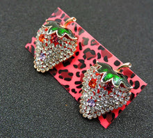 Load image into Gallery viewer, 🍓3x BETSEY JOHNSON STRAWBERRY EARRINGS! by: Betsey Johnson