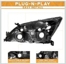 Load image into Gallery viewer, 🖤 New! 2003-2007 Honda Accord 2 or 4 Door BLACK HOUSING HEADLIGHTS HEADLAMPS!
