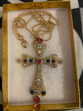 Load image into Gallery viewer, 🙏 Cross Necklace w/ Stone accents
