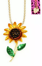 Load image into Gallery viewer, 🌻 Sunflower Necklace/Pin &amp; Earrings
