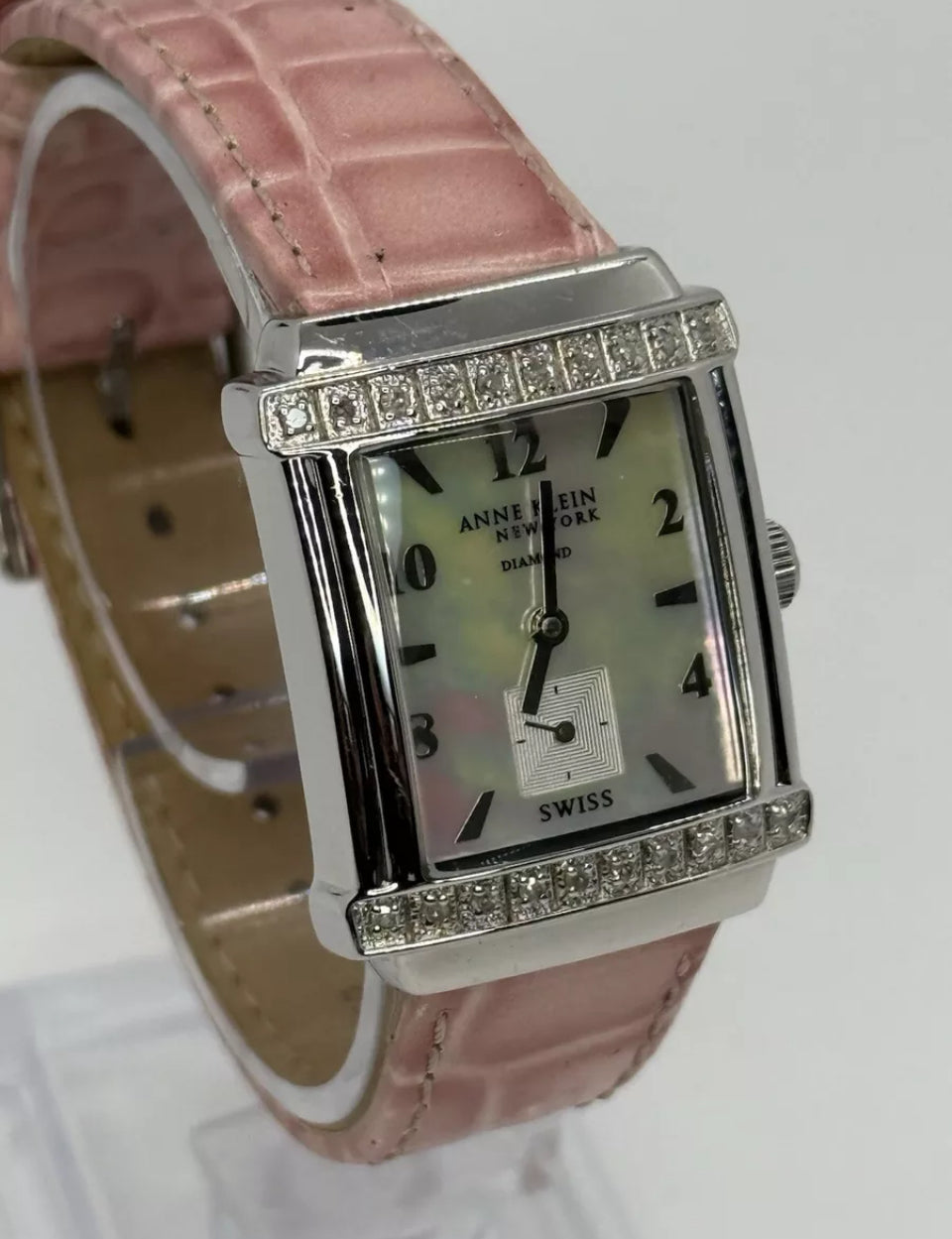 💎Women’s ANNE KLEIN DIAMOND WATCH! 10 Genuine Diamonds & Mother of Pearl Dial