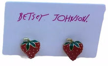 Load image into Gallery viewer, 🍓3x BETSEY JOHNSON STRAWBERRY EARRINGS! by: Betsey Johnson
