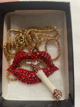 Load image into Gallery viewer, 👄Lips &amp; Cigarette Smoking Necklace
