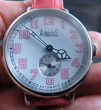 Load image into Gallery viewer, 💗 ARBUTUS NEW YORK 40mm AUTOMATIC PINK WATCH!
