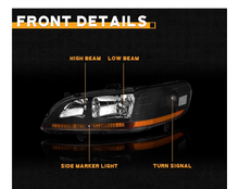 Load image into Gallery viewer, 🖤 New! 1998-2002 Honda Accord BLACK HOUSING HEADLIGHTS  *Front Left + Front Right*
