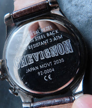 Load image into Gallery viewer, 🤠CHEVIGNON 40mm Quartz WATCH! Screw Down Crown &amp; LEATHER STRAP
