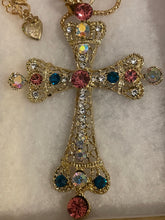 Load image into Gallery viewer, 🙏 Cross Necklace w/ Stone accents

