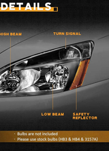 Load image into Gallery viewer, 🖤 New! 2003-2007 Honda Accord 2 or 4 Door BLACK HOUSING HEADLIGHTS HEADLAMPS!
