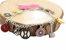 Load image into Gallery viewer, 🦸‍♂️Marvel SuperHeroes Charm Bracelet by: Betsey Johnson
