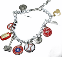 Load image into Gallery viewer, 🦸‍♂️Marvel SuperHeroes Charm Bracelet by: Betsey Johnson
