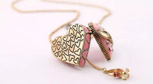 Load image into Gallery viewer, 💘Heart Locket Necklace w/ Ring Inside &amp; Earrings

