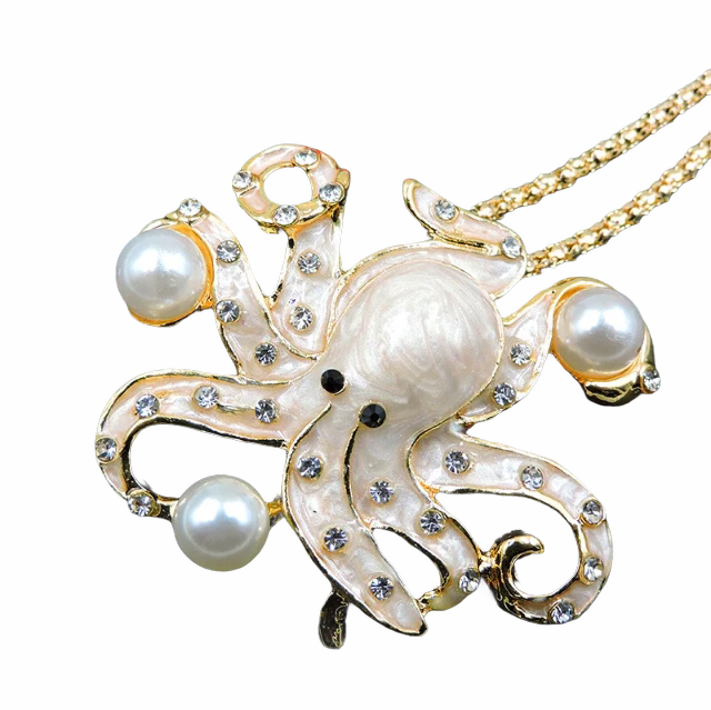 🦑Squid Necklace with Pearls