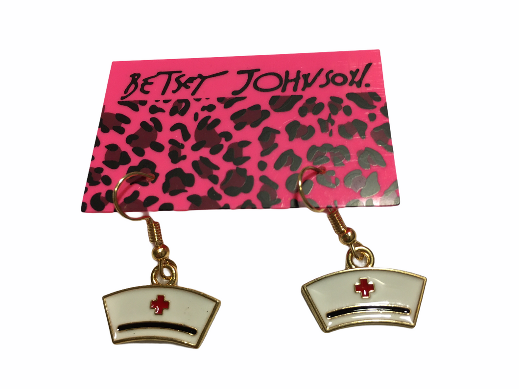 👩‍⚕️Nurse Earrings by: Betsey Johnson