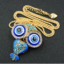 Load image into Gallery viewer, 🦉Owl / Evil Eye Protection Necklace
