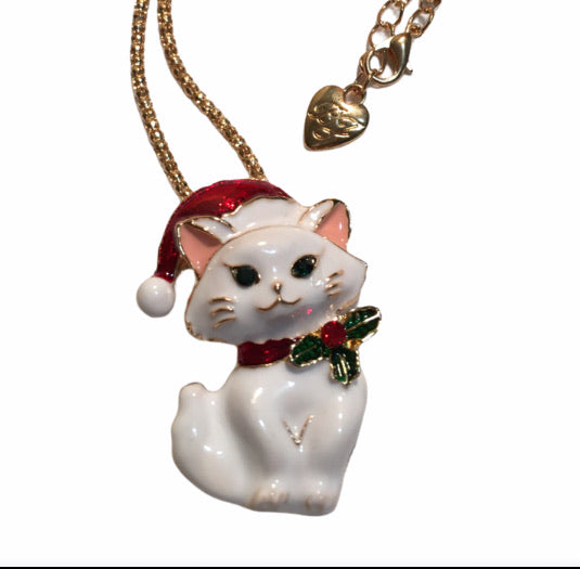 🐈Christmas Cat Necklace & Brooch