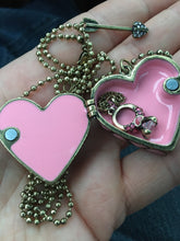 Load image into Gallery viewer, 💘Heart Locket Necklace w/ Ring Inside &amp; Earrings

